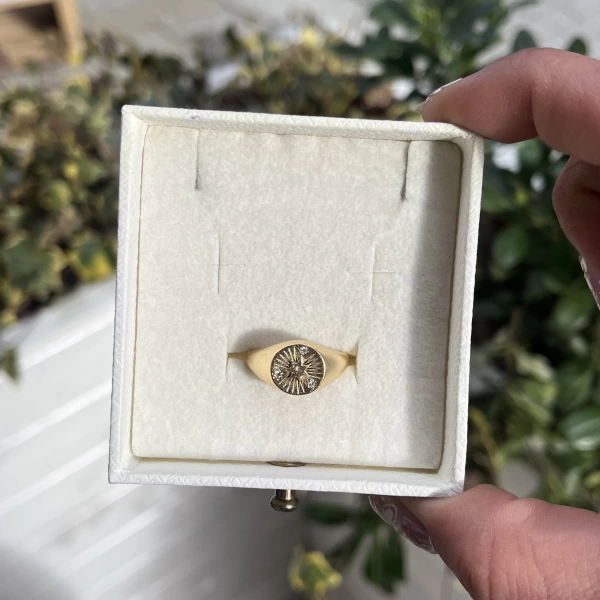Davud Yıldızı Vintage Yüzük I 14 Altın Kaplama