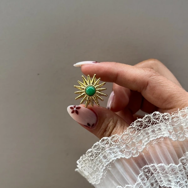 Emerald Sunburst Yüzük