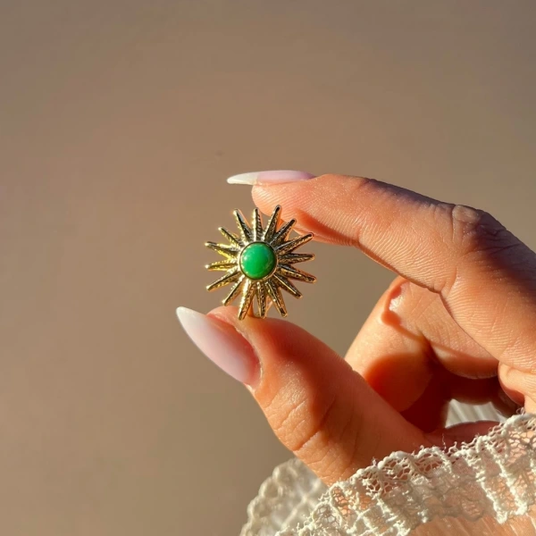 Emerald Sunburst Yüzük