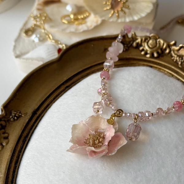 Gerçek Sakura Charmlı Kolye