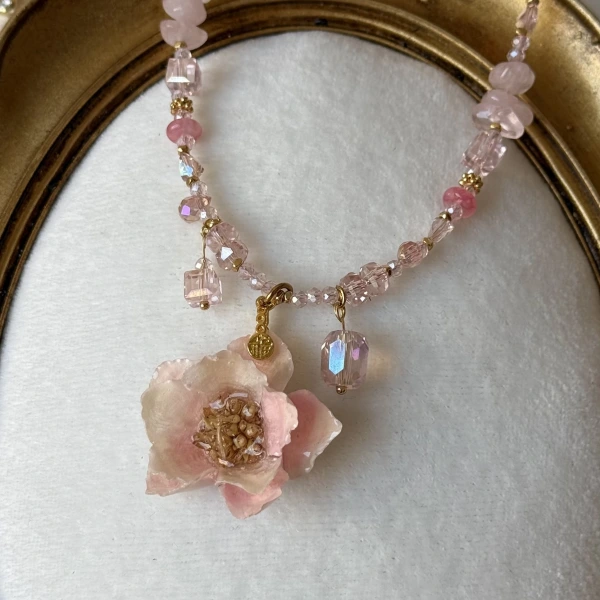 Gerçek Sakura Charmlı Kolye