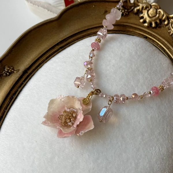 Gerçek Sakura Charmlı Kolye