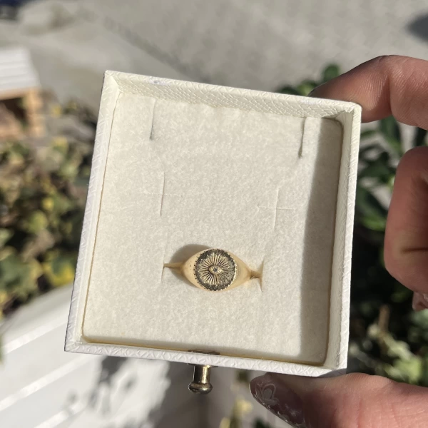 Göz Motifli Vintage Yüzük I 14 Altın Kaplama