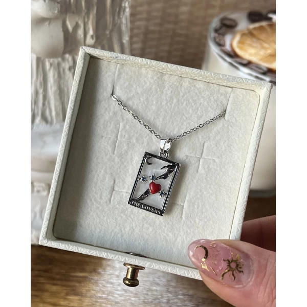 Hand Tarot Kolye | Çelik