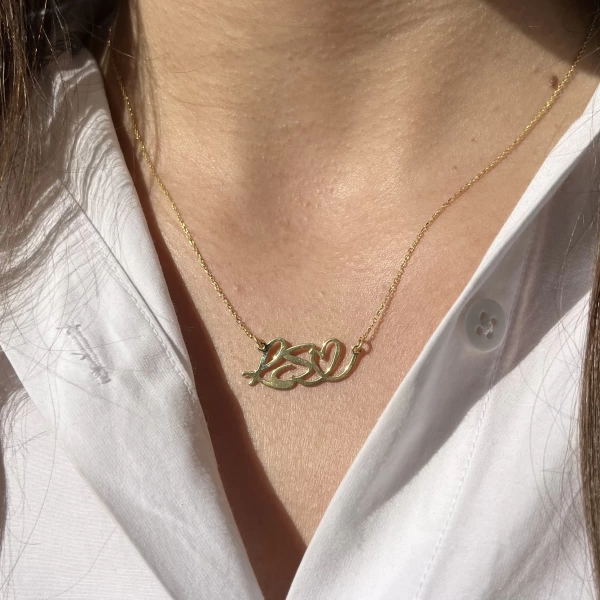 Harf ve Kalp Kolye I 925 Gümüş