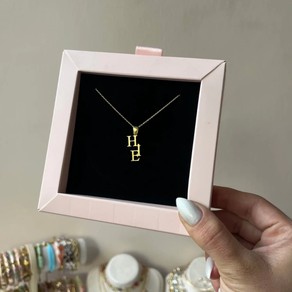 Üçlü Harfli Kişiye Özel Gümüş Kolye