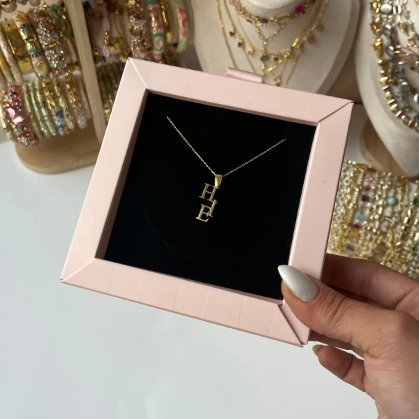 Üçlü Harfli Kişiye Özel Gümüş Kolye