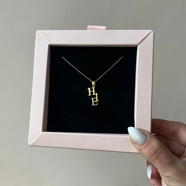 Üçlü Harfli Kişiye Özel Gümüş Kolye