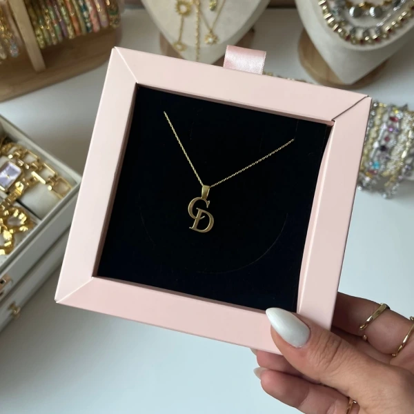 İkili Harfli Kişiye Özel Gümüş Kolye