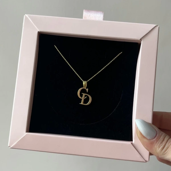 İkili Harfli Kişiye Özel Gümüş Kolye