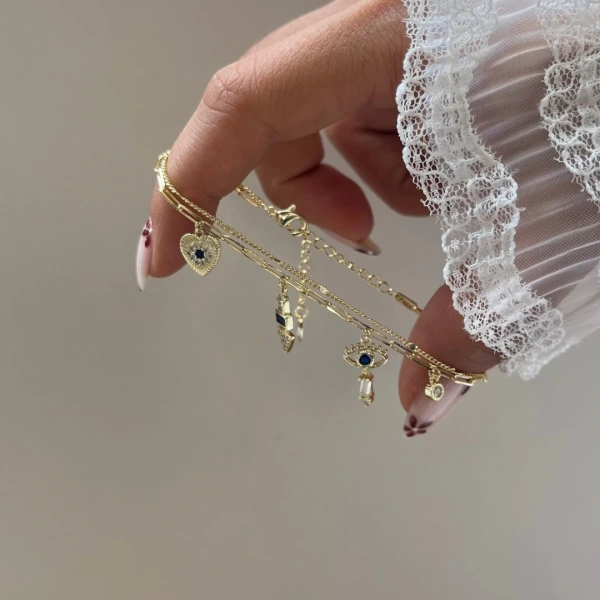 Kalp Charmlı Bileklik