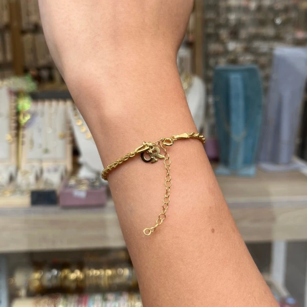 Kişiye Özel Harfli Burgu Çift Bileklikleri | 925 Gümüş