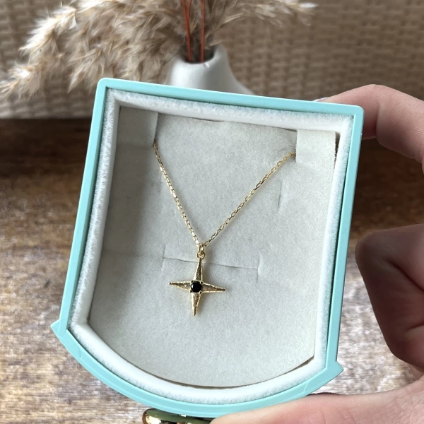 Minimal Kuzey Yıldızı Kolye I 925 Gümüş