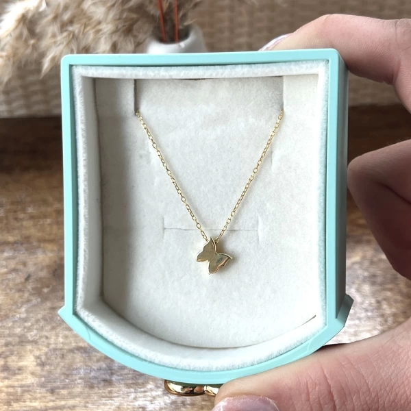 Minimal Kelebek Kolye I 925 Gümüş