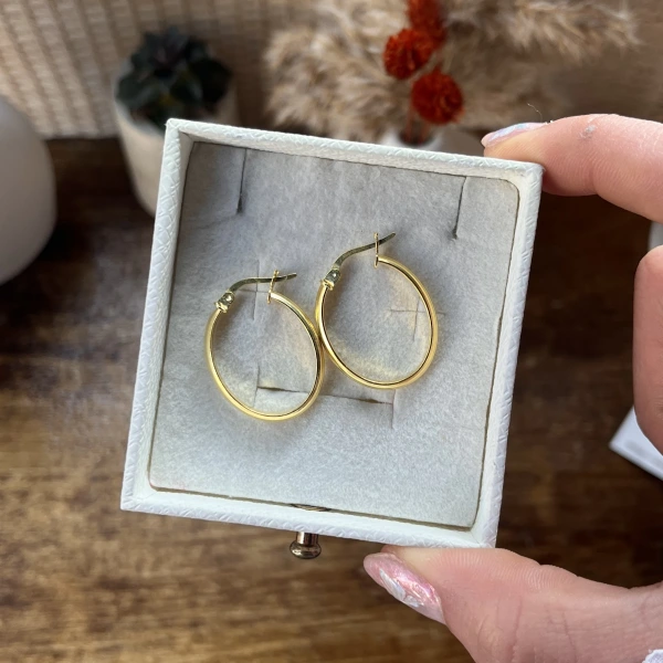 Oval Halka Küpe I 925 Gümüş