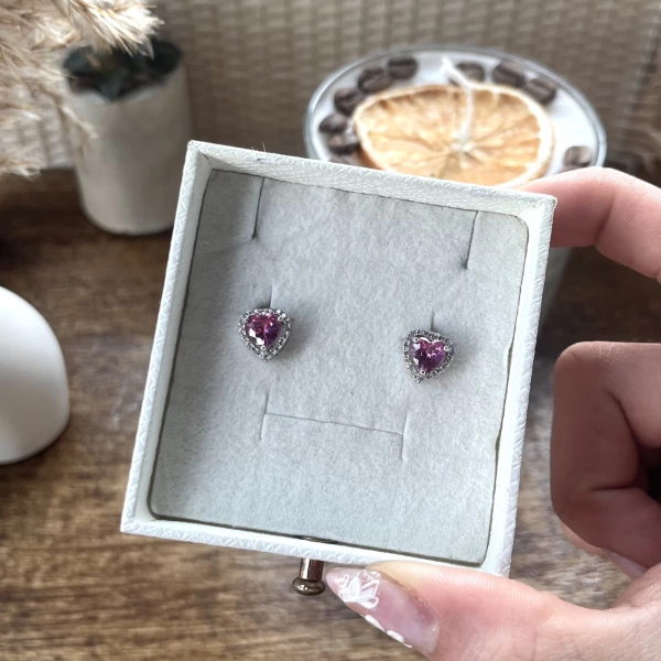 Kalp Küpe I 925 Gümüş