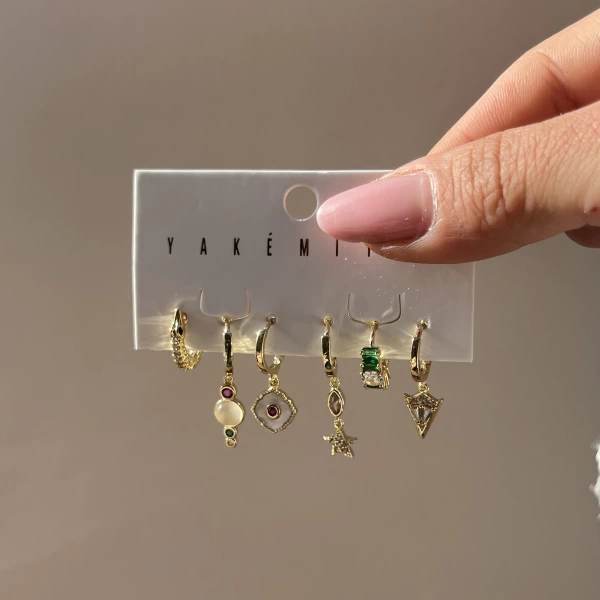 Motifli Küpe Takımı I Xuping