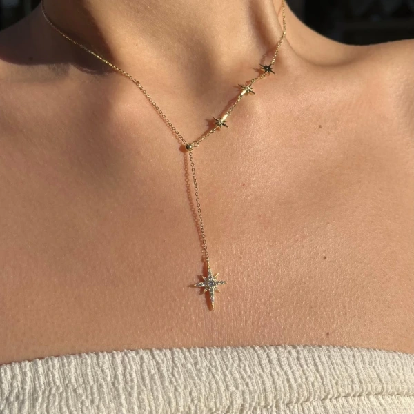 Kutup Yıldızı Gümüş Kolye