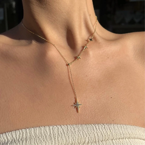 Kutup Yıldızı Gümüş Kolye