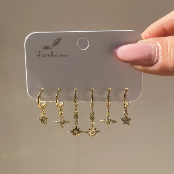 Mini Kutup Yıldızı Küpe Takımı I Xuping