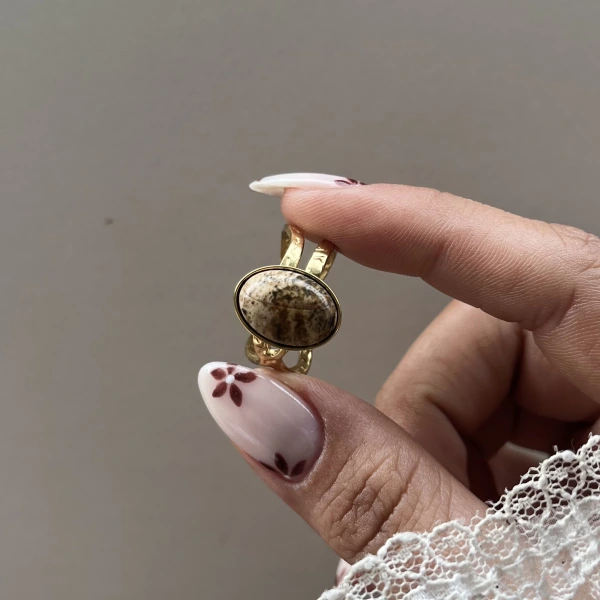 Jasper Taşlı Vintage Yüzük