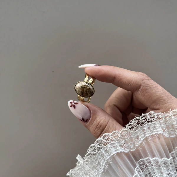 Jasper Taşlı Vintage Yüzük