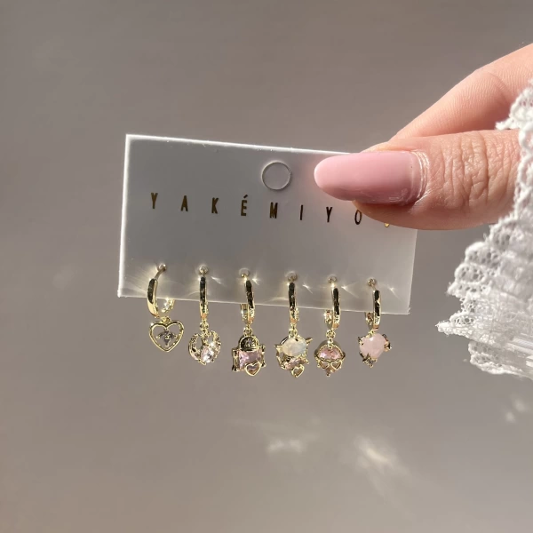 Mini Çiçek Motifli Küpe Takımı I Xuping