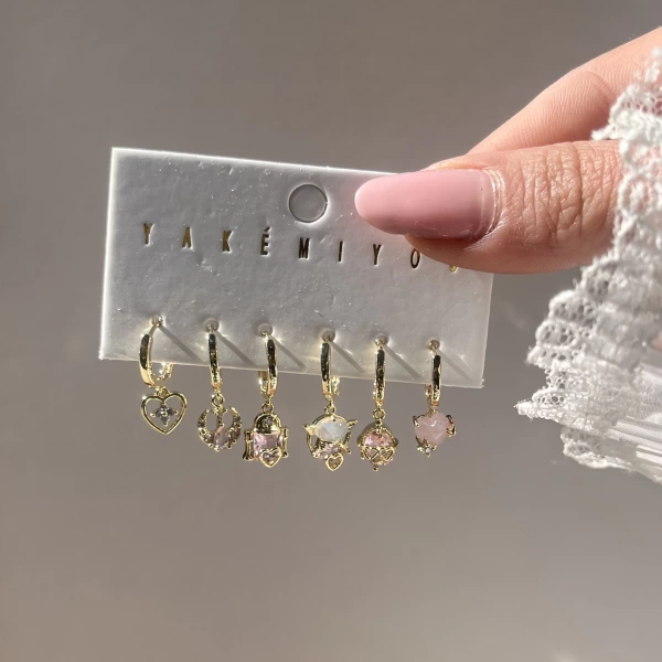 Renkli Mini Motifli Küpe Takımı I Xuping