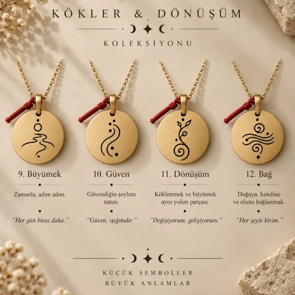 Niyet Koleksiyonu Doğum Çiçeği Charmlı Harfli Kolye