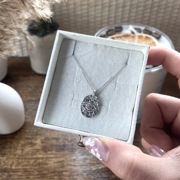 Oval Göz Kolye I 925 Gümüş