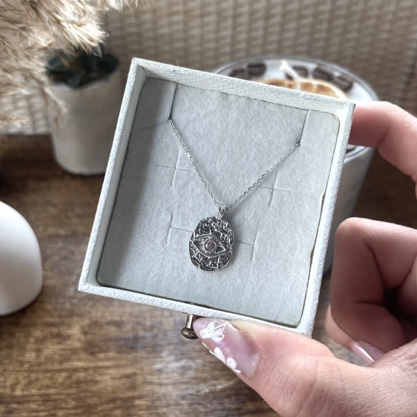 Oval Göz Kolye I 925 Gümüş