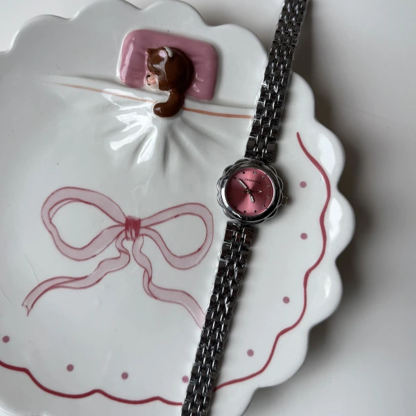 Pembe Çiçek Ekran Choppers Saat