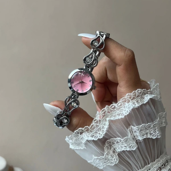 Pembe Kadran Kalp Yolu Vintage Saat