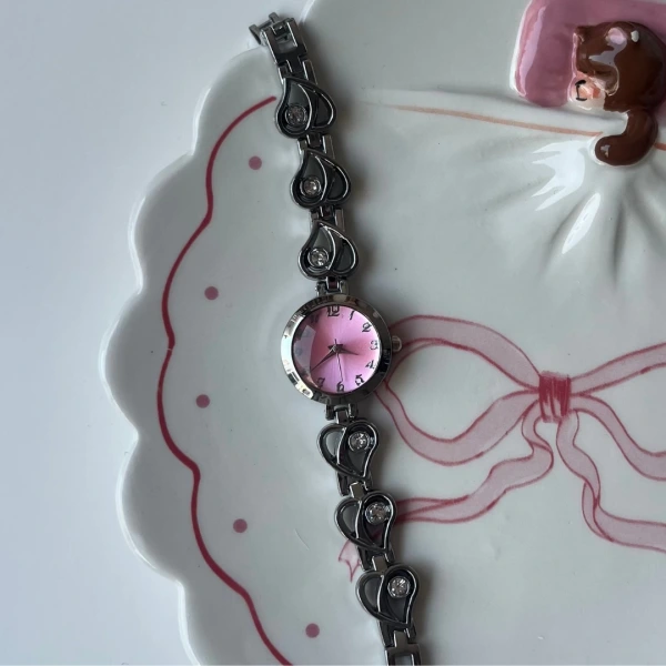 Pembe Kadran Kalp Yolu Vintage Saat