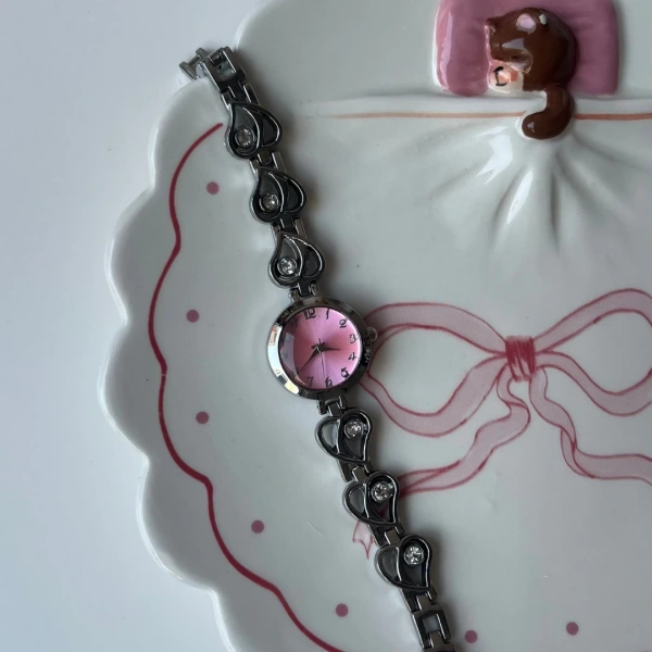 Pembe Kadran Kalp Yolu Vintage Saat