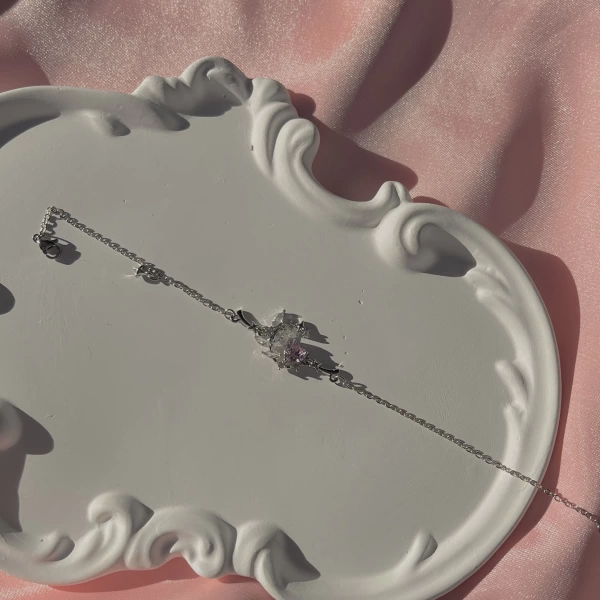 Pembe Moon Bileklik I Çelik