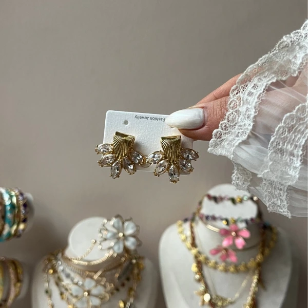 Pırlanta Salkımı Küpe