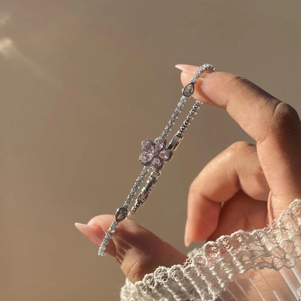 Prenses Çiçekli Baby Bileklik I Çelik