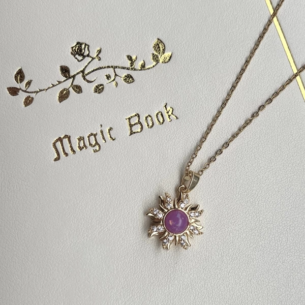 Rapunzel Dönen Kolye (Fuşya) I Çelik