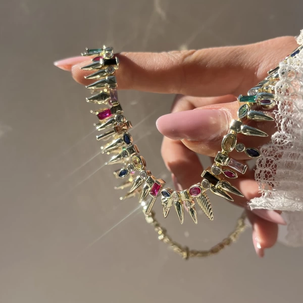 Renkli Zarra Vintage Kolye I Xuping
