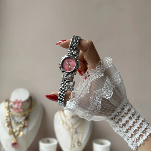 Pembe Çiçek Ekran Choppers Saat