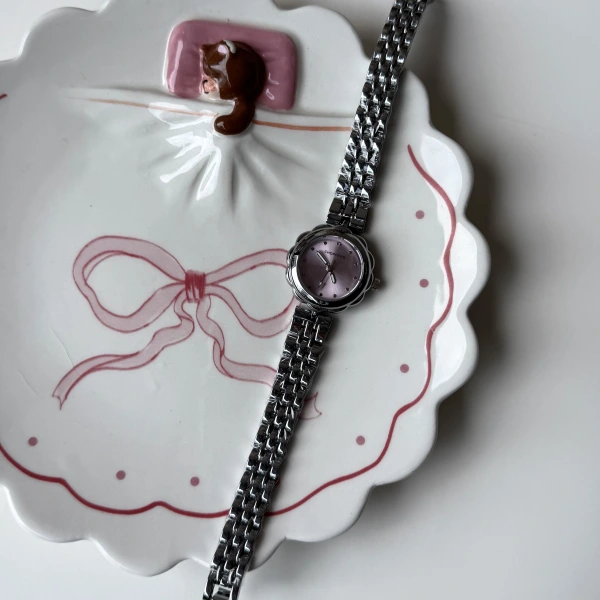 Lila Çiçek Ekran Choppers Saat