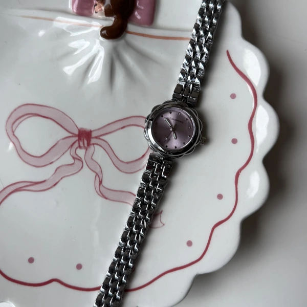 Lila Çiçek Ekran Choppers Saat