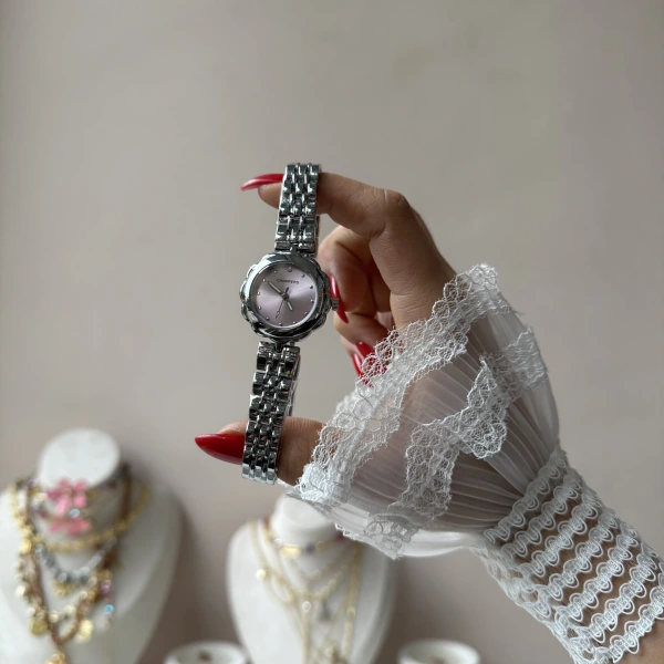 Lila Çiçek Ekran Choppers Saat