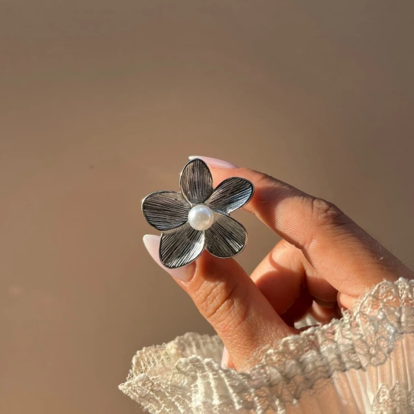 Silver Bloom Pearl Yüzük