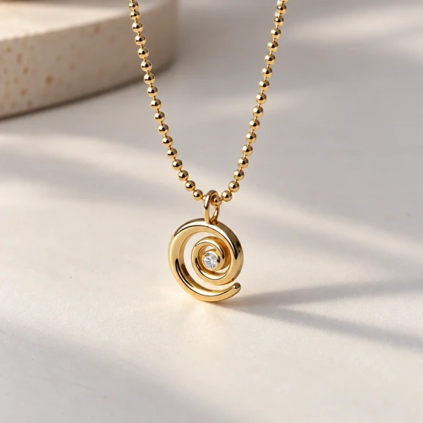 Taşlı Spiral Kolye