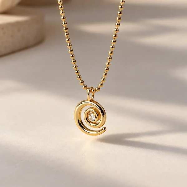 Taşlı Spiral Kolye