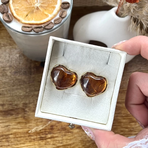 Vintage Kalp Küpe | Çelik