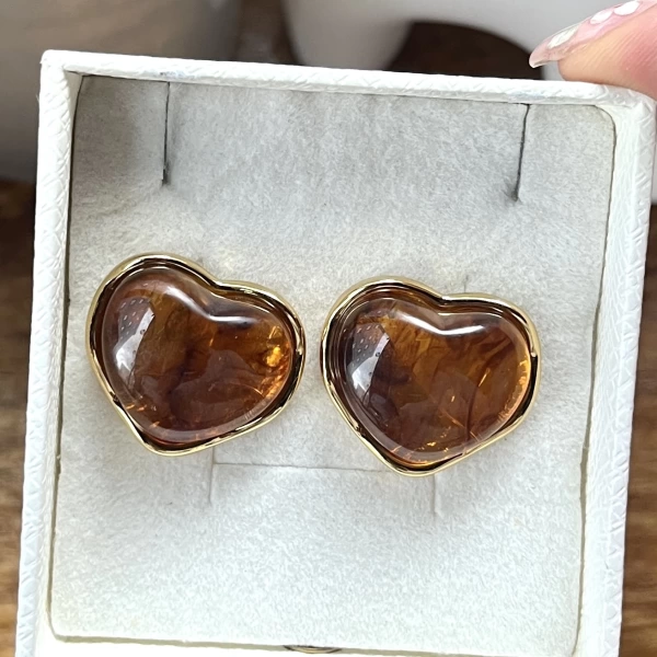 Vintage Kalp Küpe | Çelik