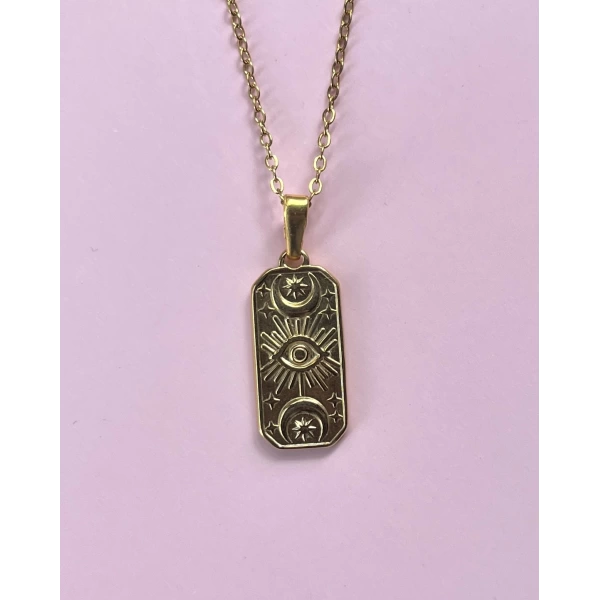 Vintage Tarot Kolye I Çelik